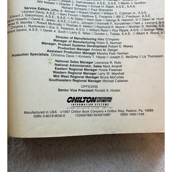 Chilton’s Electronic Component Locator Manual Professional Tech. Edition 95-97 - Picture 7 of 13